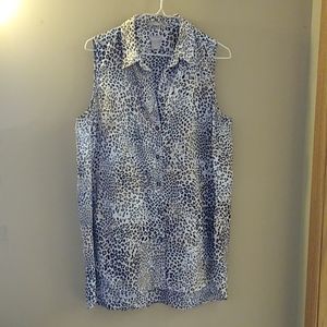 Chicos Linen Animal Print sleeveless tunic
